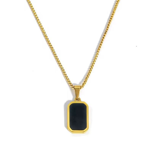Solid Stone Necklace