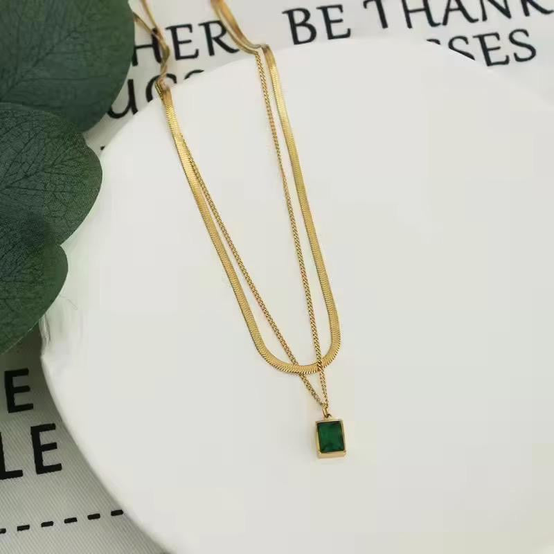 Emerald Layered Necklace