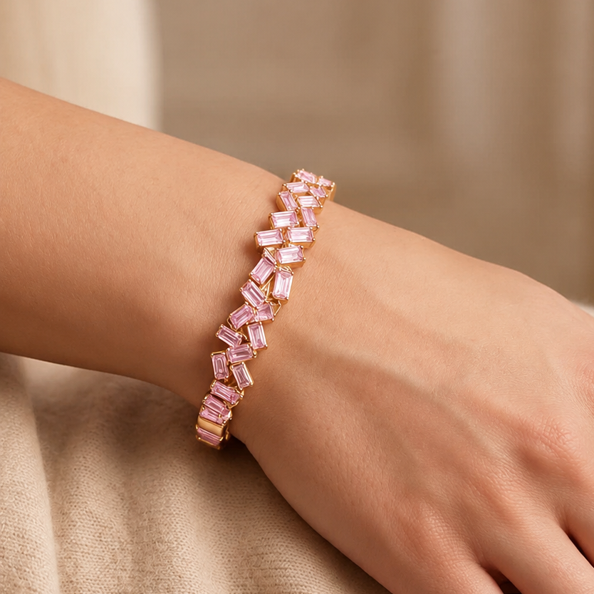 Pink Gemstone Handcuff