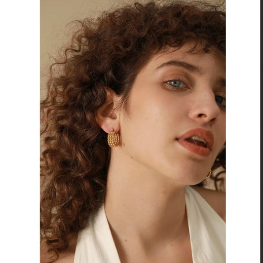 Beaded Hoop Earrings