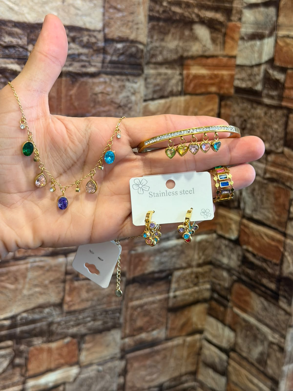 Multi Gemstone Set (adjustable Ring)