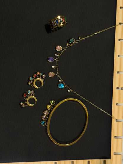 Multi Gemstone Set (adjustable Ring)