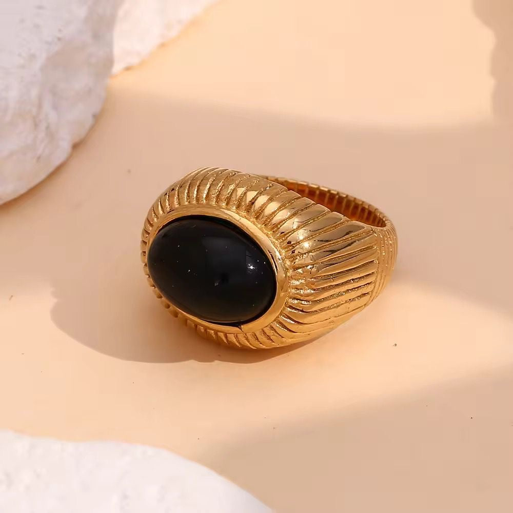 Black Stone ring