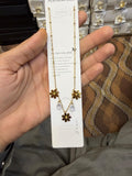 Flower stone necklace
