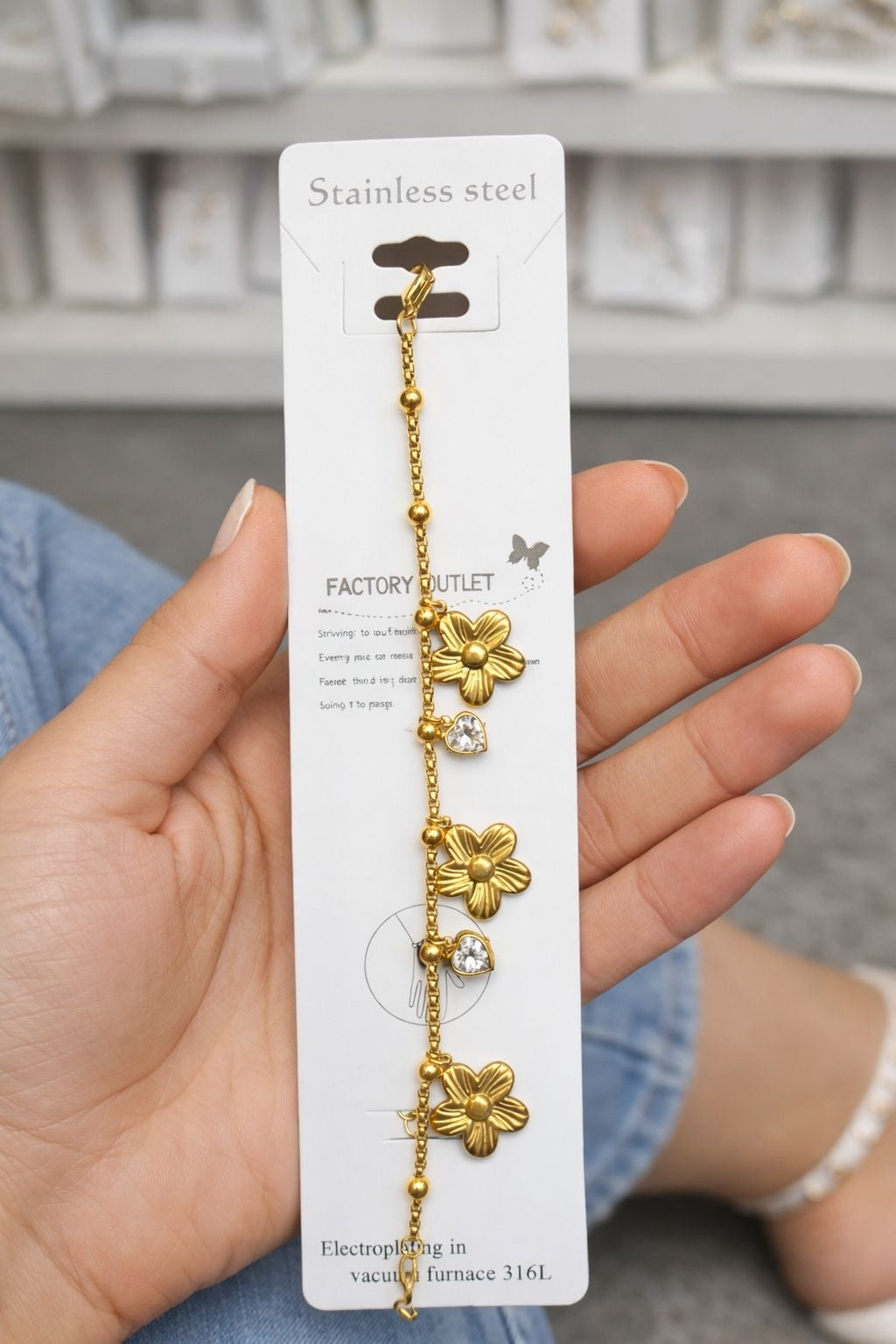 Flower Charm Bracelet