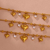 Heart stone bracelet
