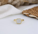 Black and white square ring