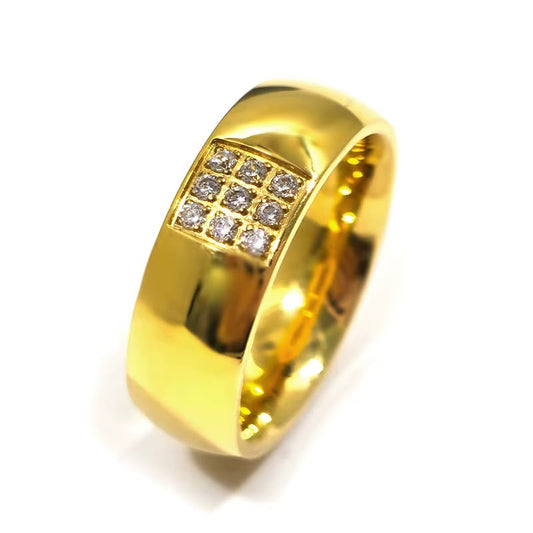 Satinless Stoned Ring