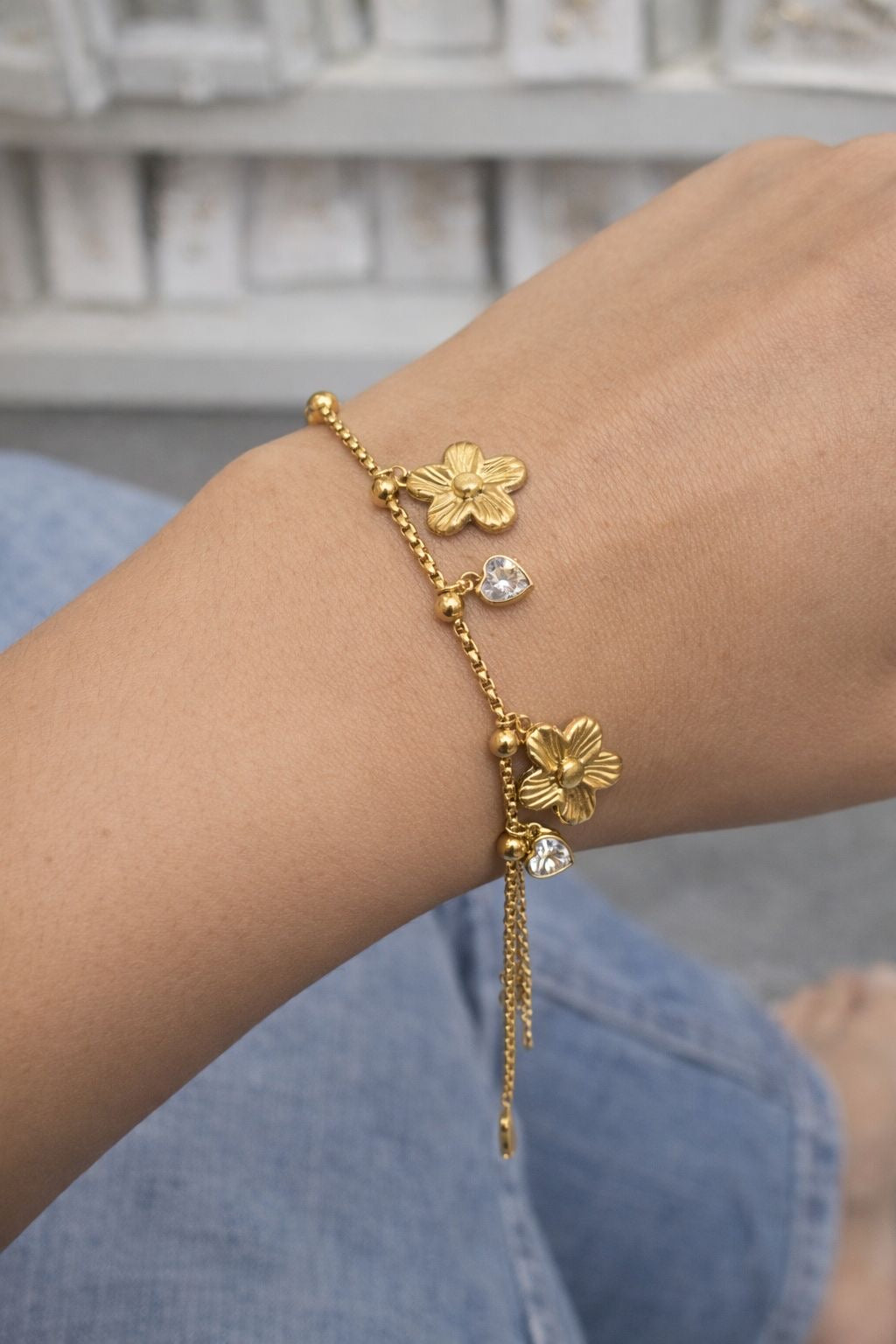 Flower Charm Bracelet