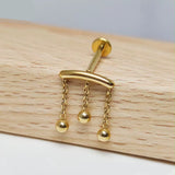 18k Helix/Tragus Dangle Earring