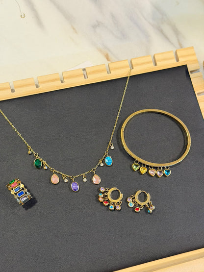 Multi Gemstone Set (adjustable Ring)