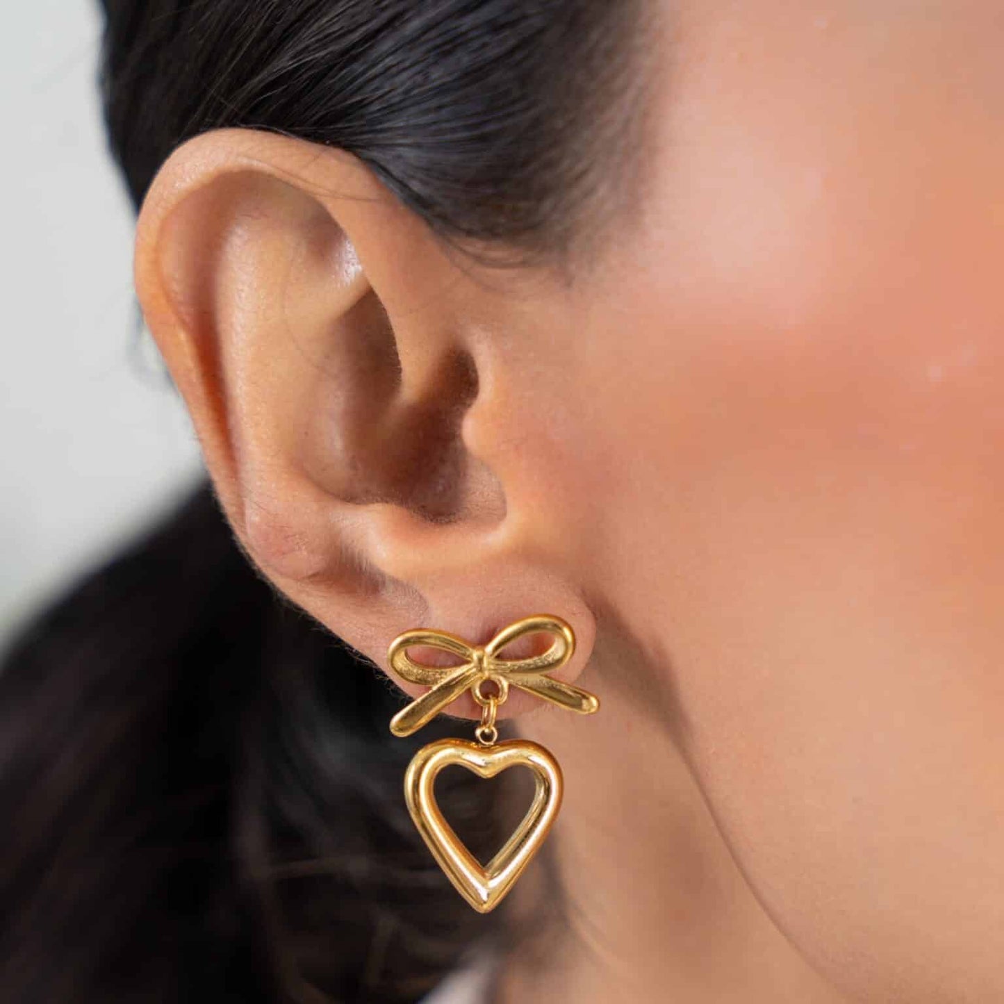 Bow Heart Earring