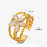 White adjustable ring
