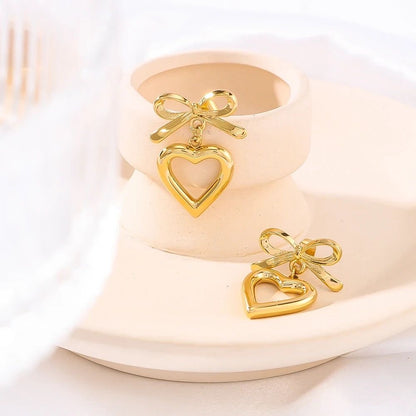 Bow Heart Earring