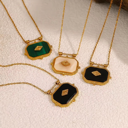 Retro Geometric Necklace