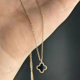 Black clover necklace