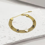 Mesh clover braclate