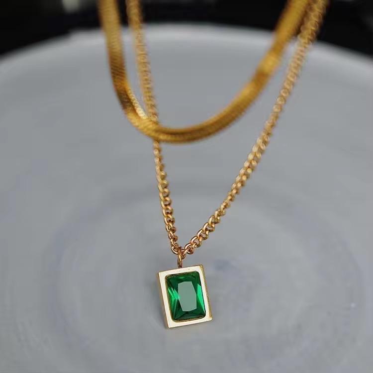 Emerald Layered Necklace