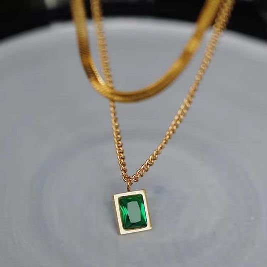 Emerald Layered Necklace