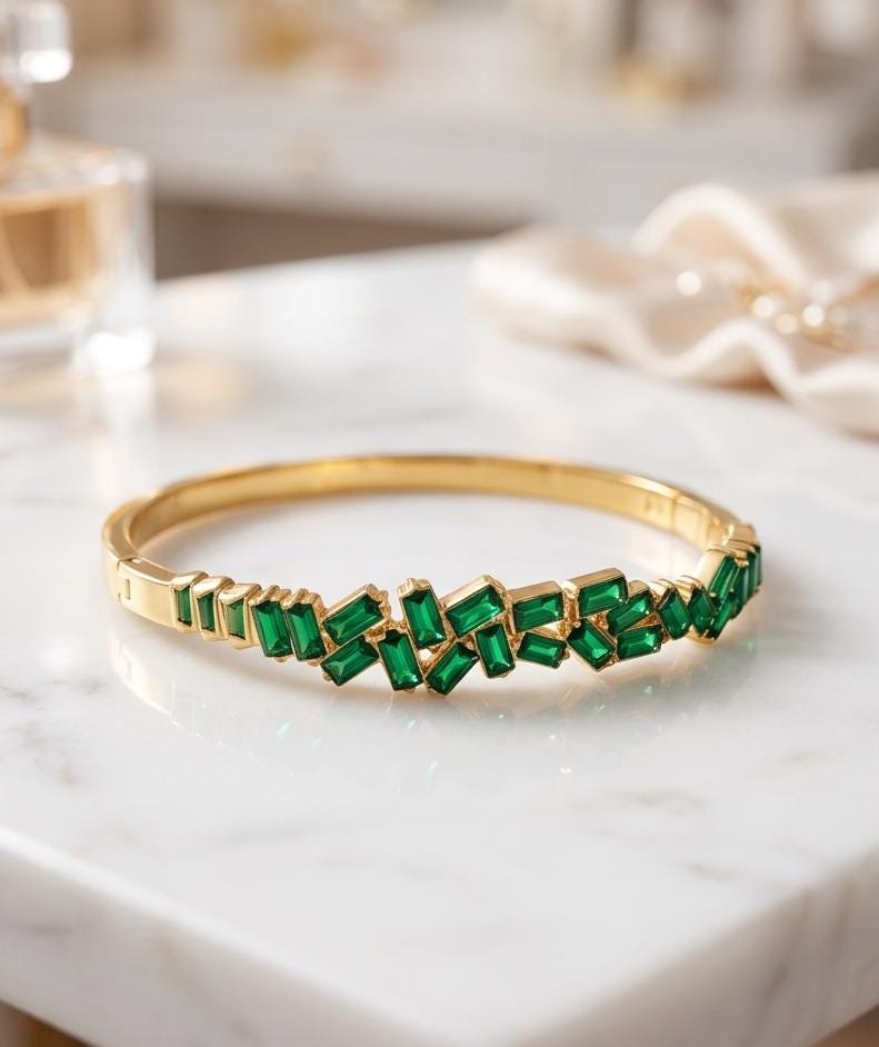 Emerald Gemstone Handcuff