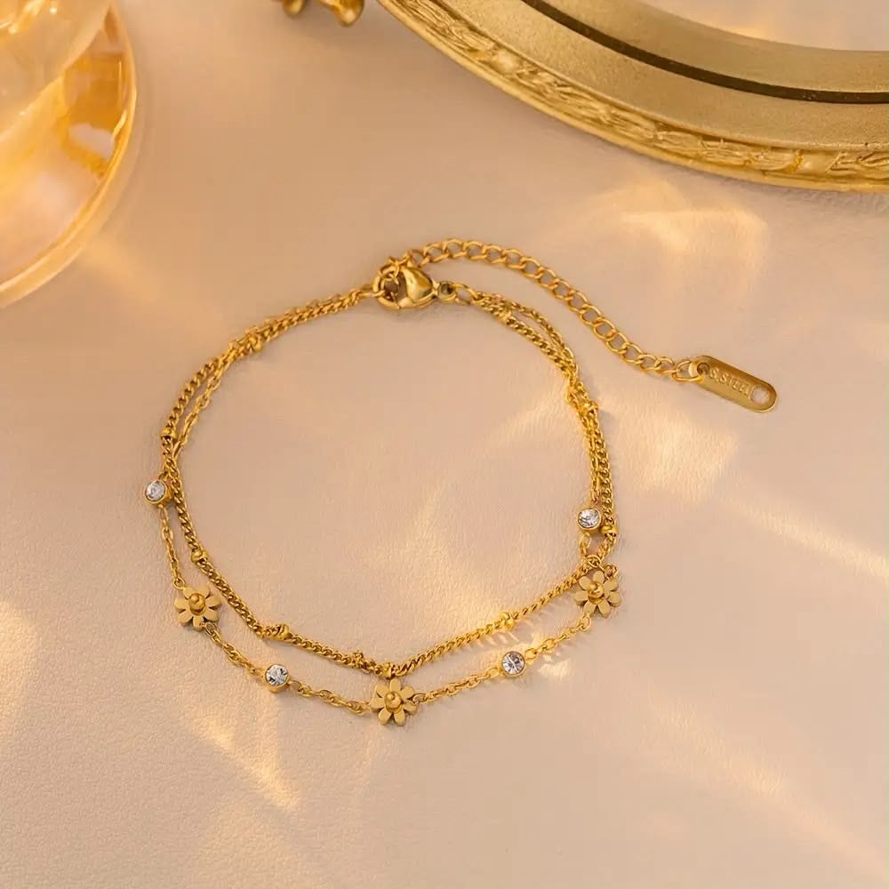 Daisy Layered Bracelet