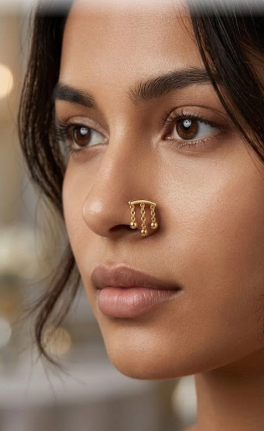 Triple Chain NosePin