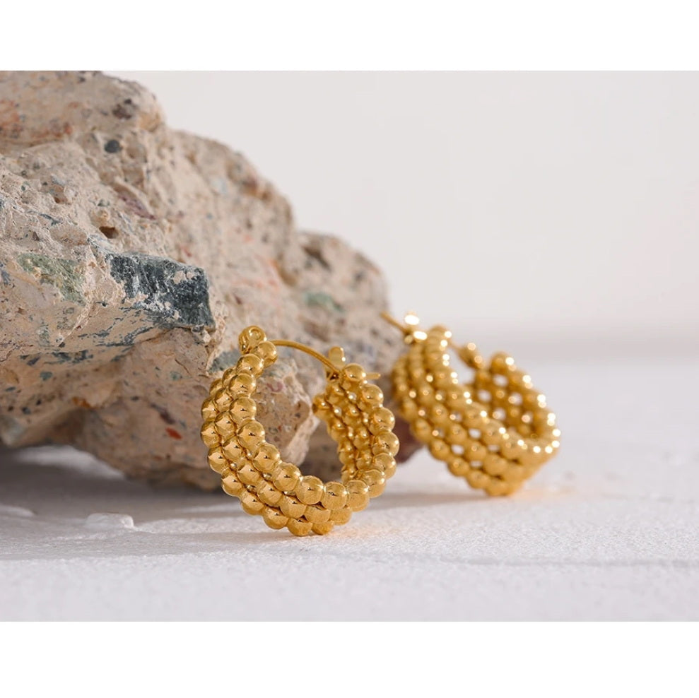 Beaded Hoop Earrings