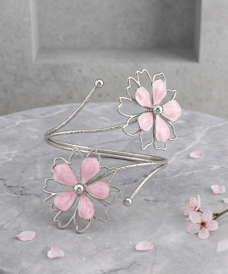 Flower Silver ArmCuff