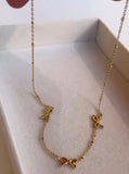 3 bow necklace