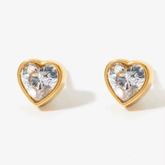 Heart stoned Studs