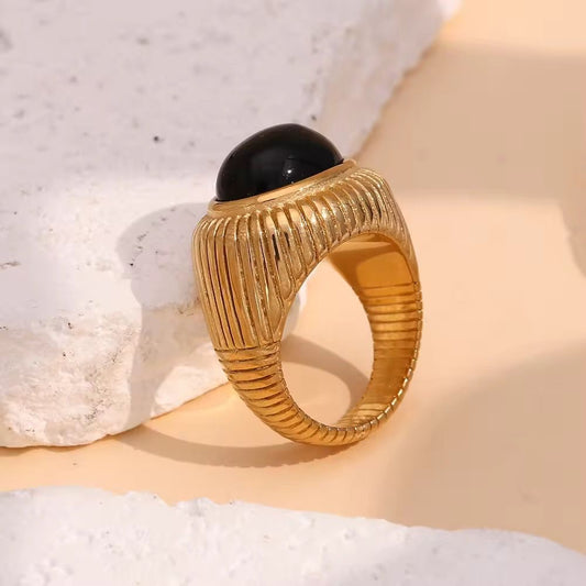 Black Stone ring