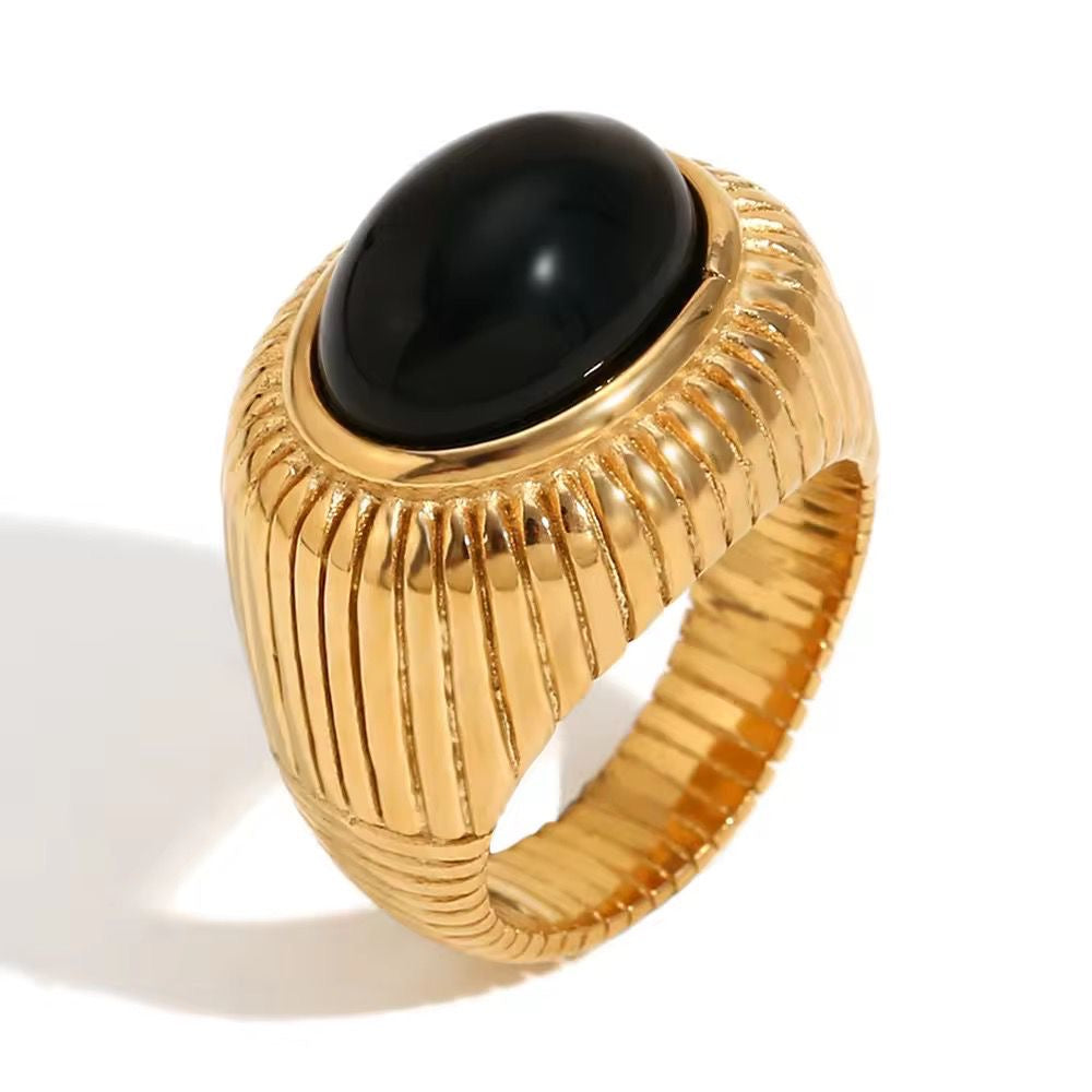 Black Stone ring