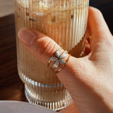 White adjustable ring