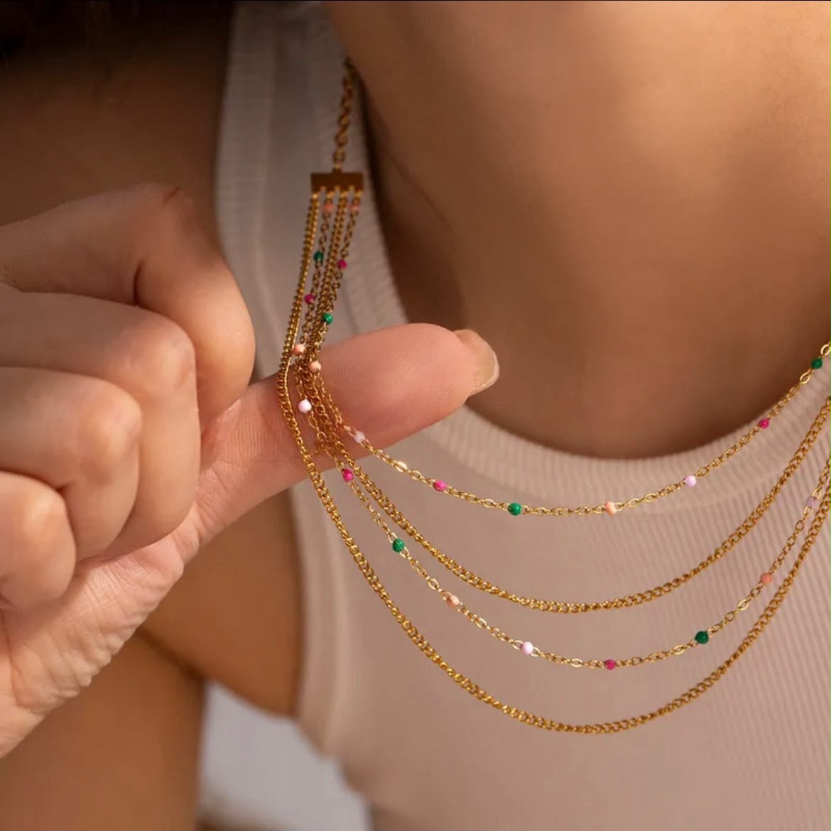 Elegant Multi Layered Necklace