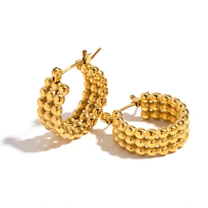 Beaded Hoop Earrings