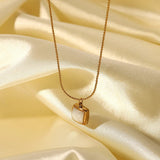 Square shell necklace