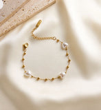 Heart pearl braclate