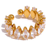 New luxury marquise zircon ring