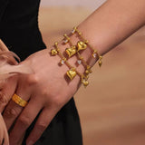 Heart stone bracelet