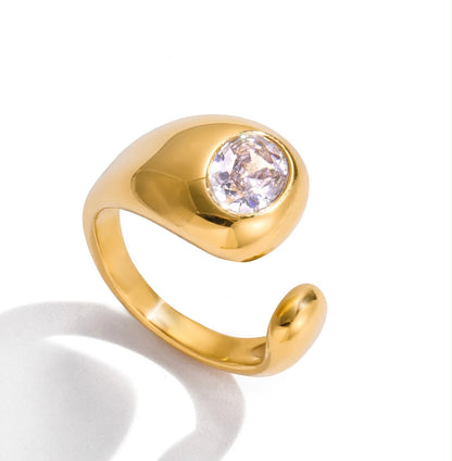 Stoned Open Ring (Adjustable)