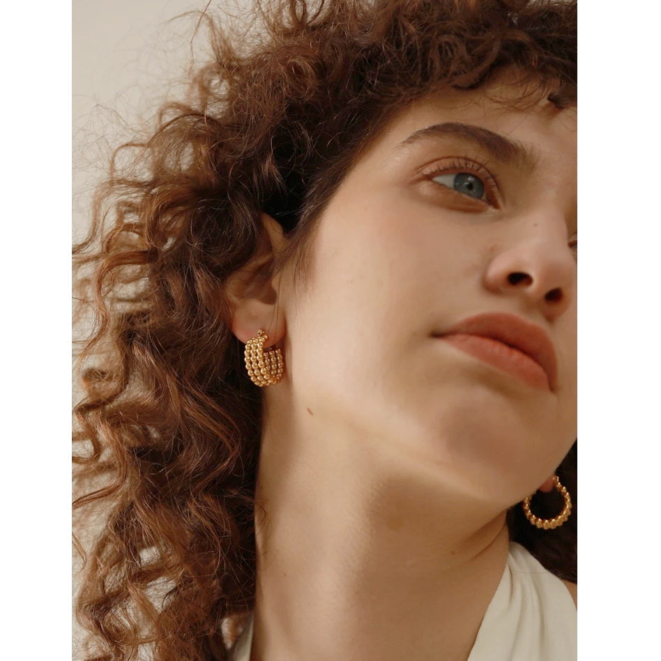 Beaded Hoop Earrings