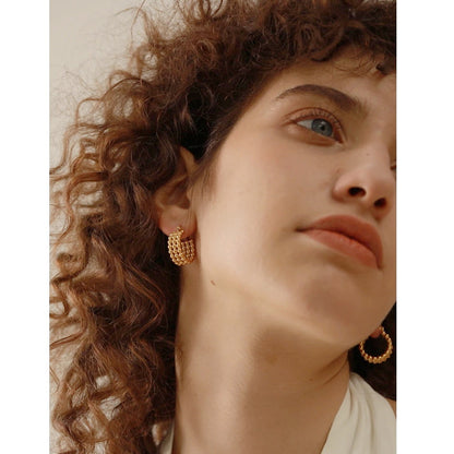 Beaded Hoop Earrings