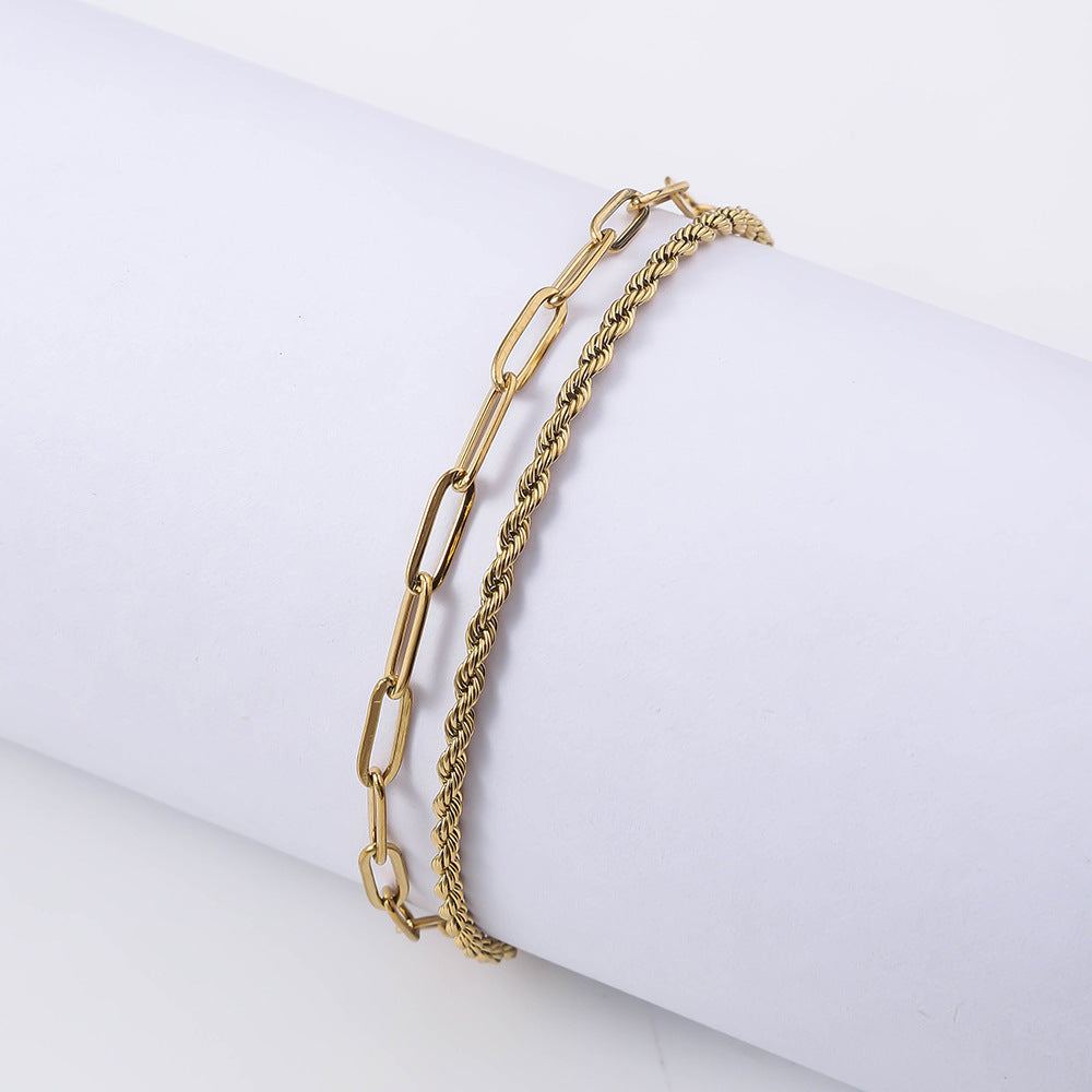 Layered rope Anklet