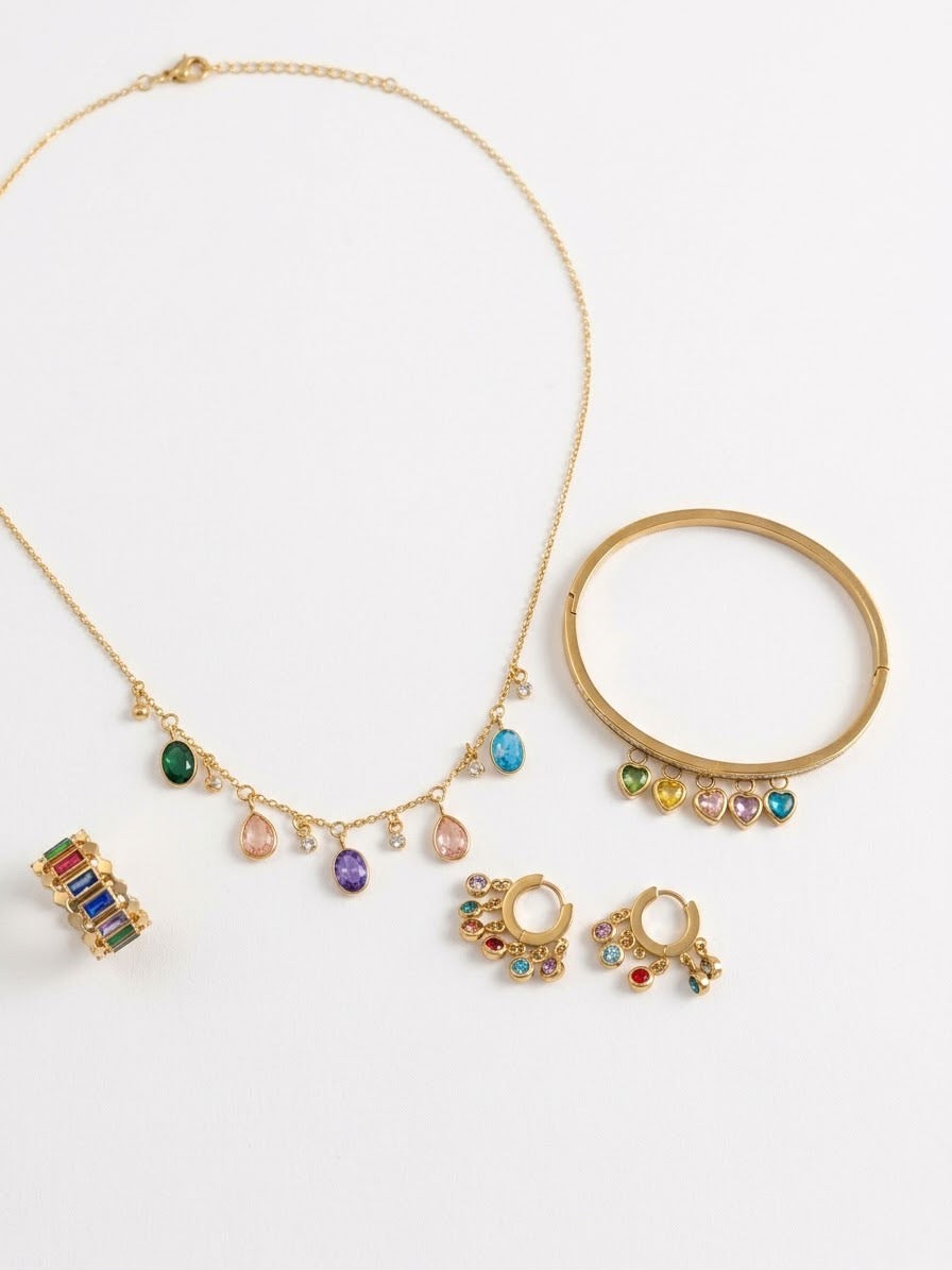 Multi Gemstone Set (adjustable Ring)