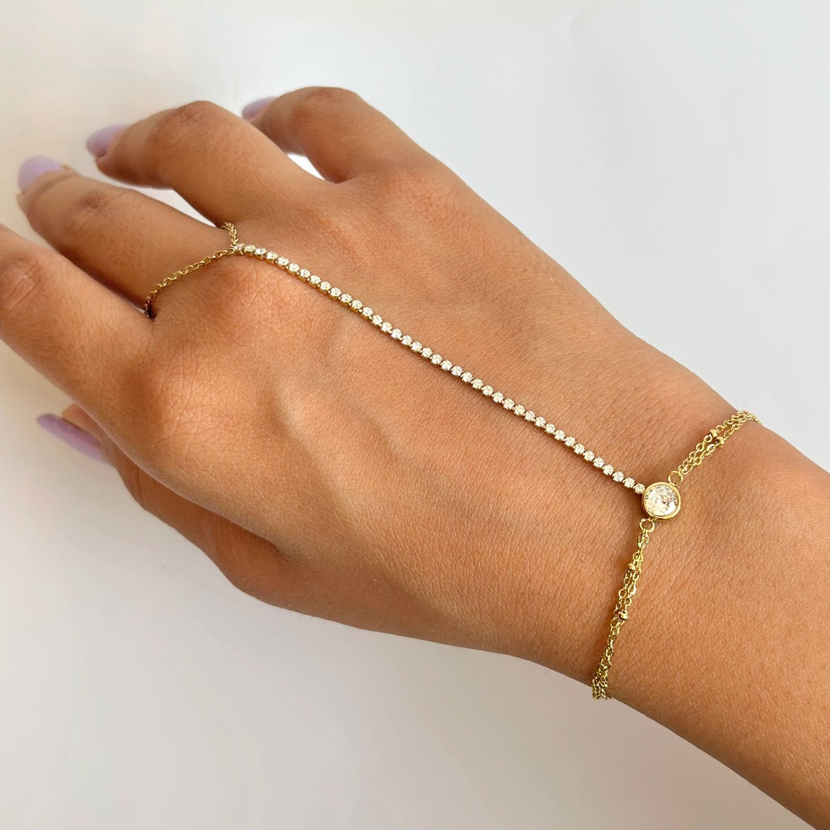 Hand Chain Stoned