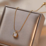 Square shell necklace