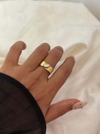 Boxy Stone Ring