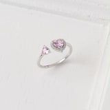 Trending heart adjectable ring