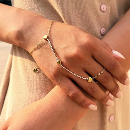 3 heart handchain