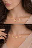 Flower stone necklace